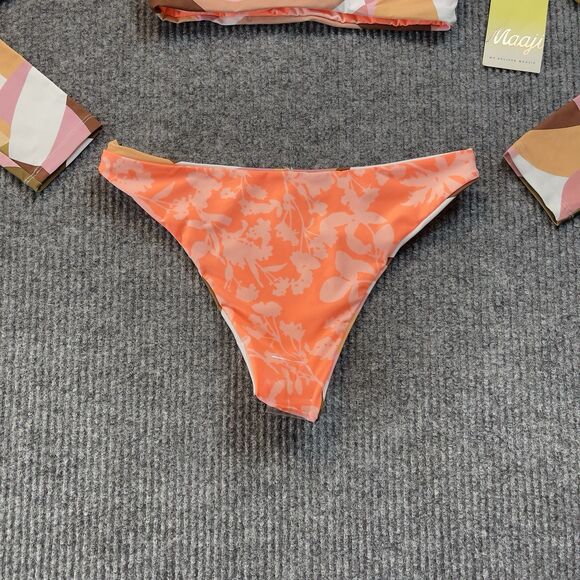 Maaji Swimwear Set Womens Medium Long Sleeve Top Bikini Bottom Reversible NEW - Picture 6 of 8